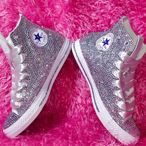 silver sequin converse|bedazzled converse sequin.